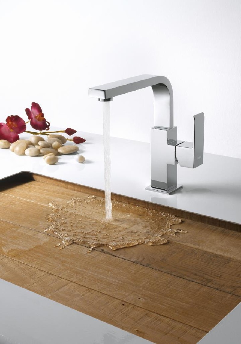 MONOMANDO DE LAVABO CUADRO CROMO