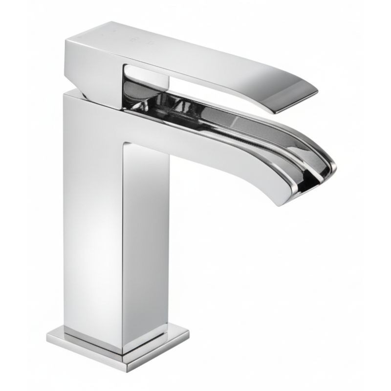 MONOMANDO DE LAVABO CASCADA LIBRE CUADRO CROMO BRILLO
