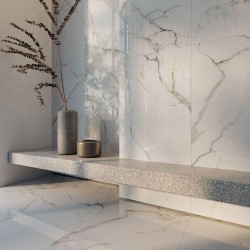 Azulejo efecto Mármol Swan de Durstone para Residencial,comercio