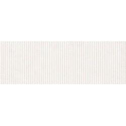 Versa White Lines 33x100 cm | Azulejo blanco con relieve lineal