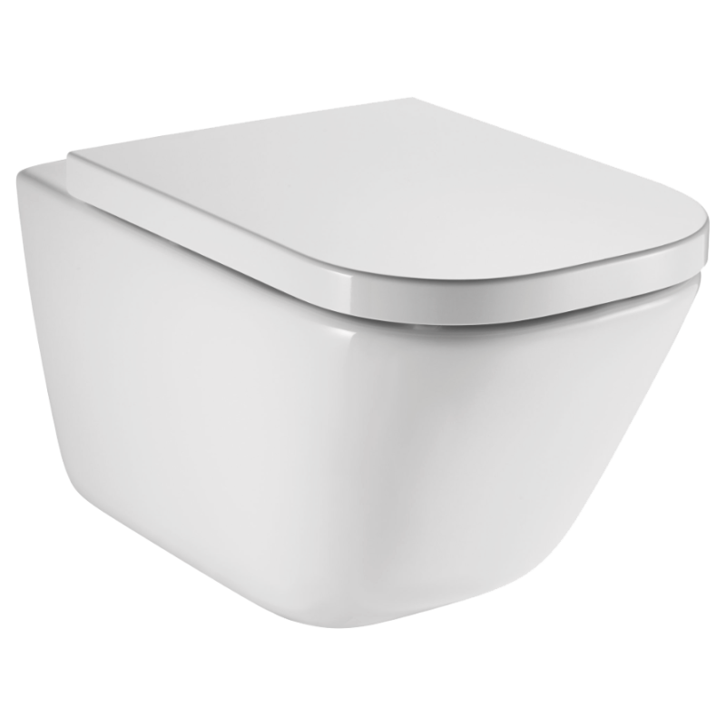 Sanitario suspendido The Gap Square Roca | Pack con bastidor Viega y pulsador blanco