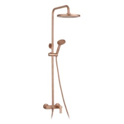 KIT COLUMNA MONOMANDO DE DUCHA TOKE ORO ROSA CEPILLADO