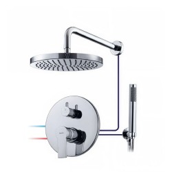 KIT GRIFERÍA MONOMANDO EMPOTRADA DE DUCHA A PARED TOKE CROMO