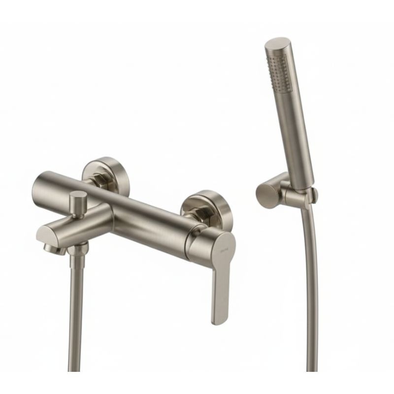 GRIFERÍA MONOMANDO DE BAÑERA TOKE NIQUEL CEPILLADO