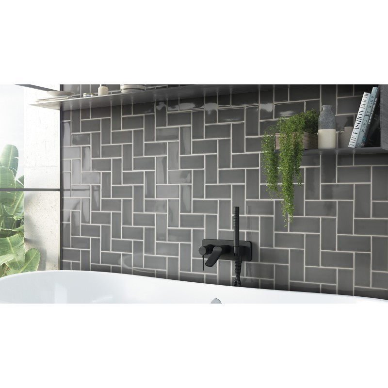 URBAN ATELIER CINZA ESCURO BRILLO 7X14