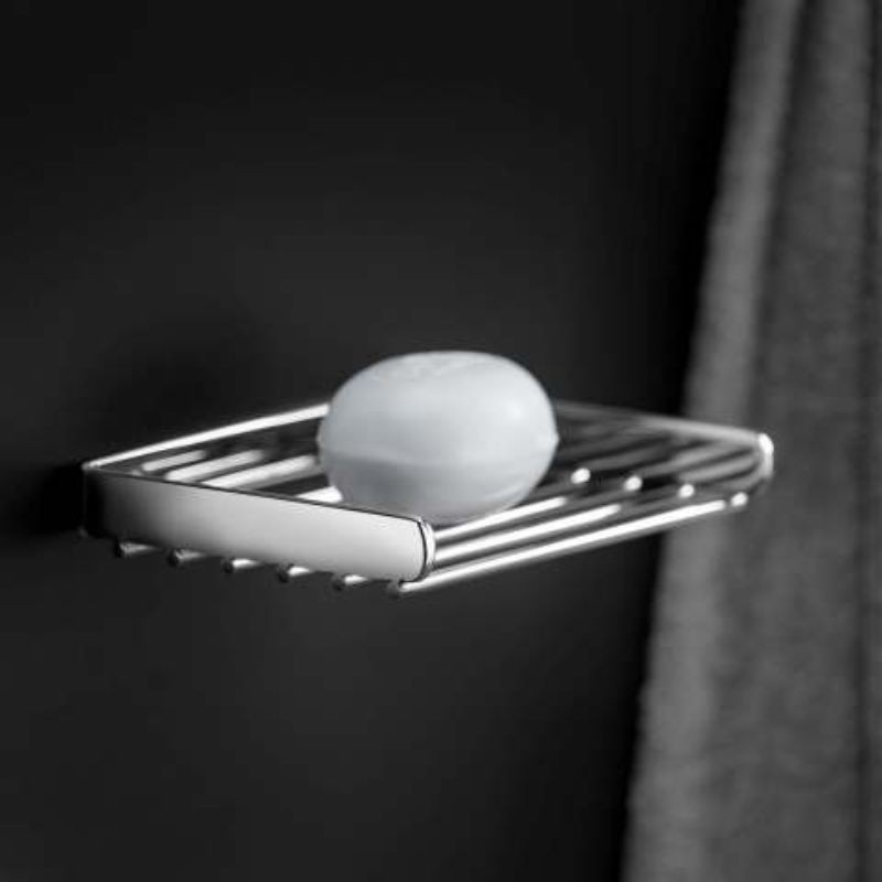 Jabonera rectangular inox brillo Logic - Ferrolan