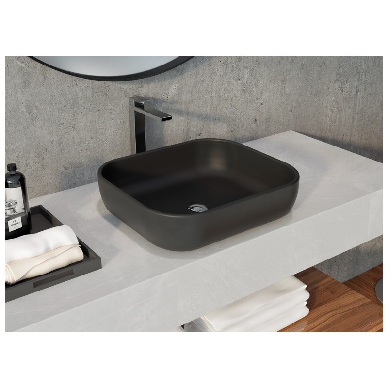 LAVABO HORUS NEGRO MATE 46X32X13,5