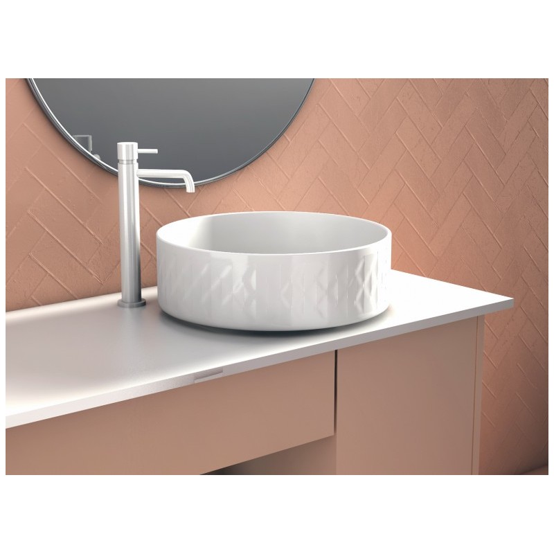 LAVABO AGNES BLANCO BRILLO 36X12