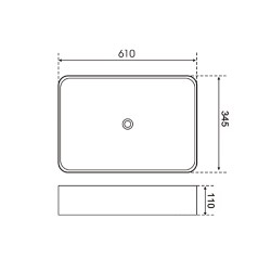 LAVABO FOGO BLANCO BRILLO 61X34,5X11