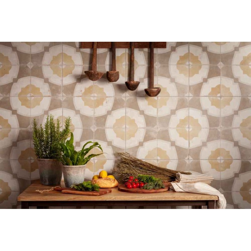 FS FARFALLA MUSTARD NATURAL 45X45