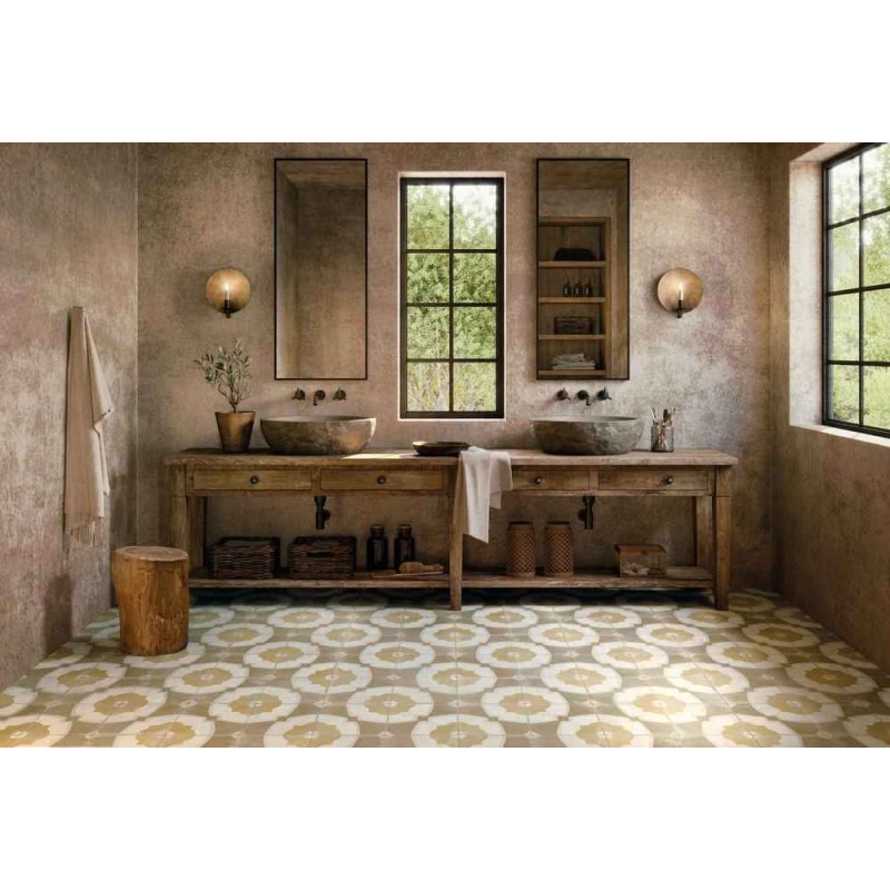 FS FARFALLA MUSTARD NATURAL 45X45