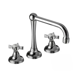 GRIFERÍA DE LAVABO CAÑO CENTRAL GIRATORIO 1880 CROMO