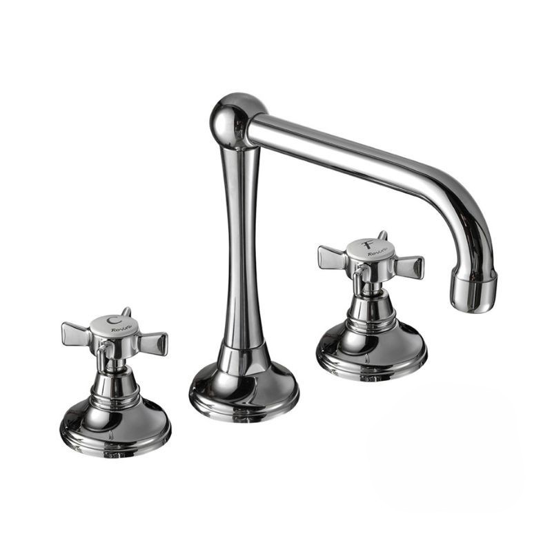 GRIFERÍA DE LAVABO CAÑO CENTRAL GIRATORIO 1880 CROMO