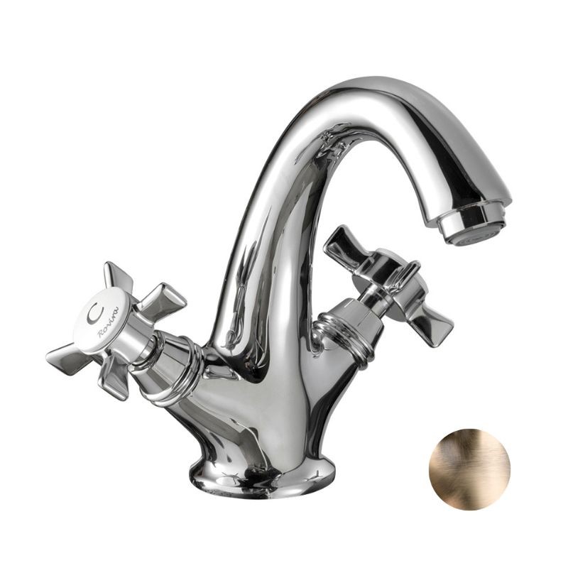 GRIFERÍA DE LAVABO CAÑO FIJO 1880 BRONCE VIEJO