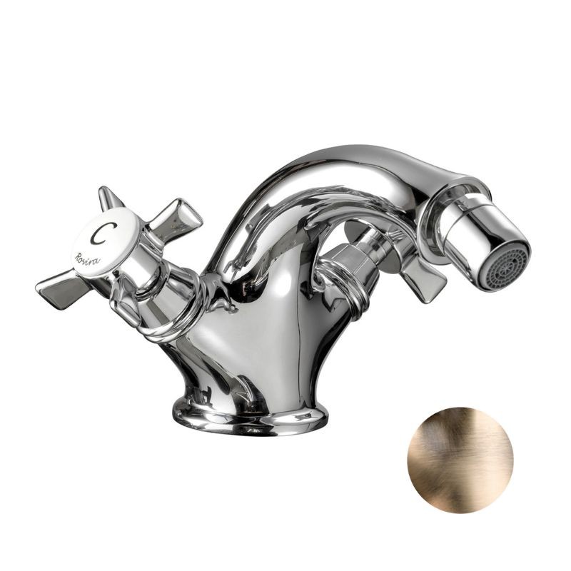 GRIFERÍA DE BIDE CAÑO FIJO 1880 BRONCE VIEJO