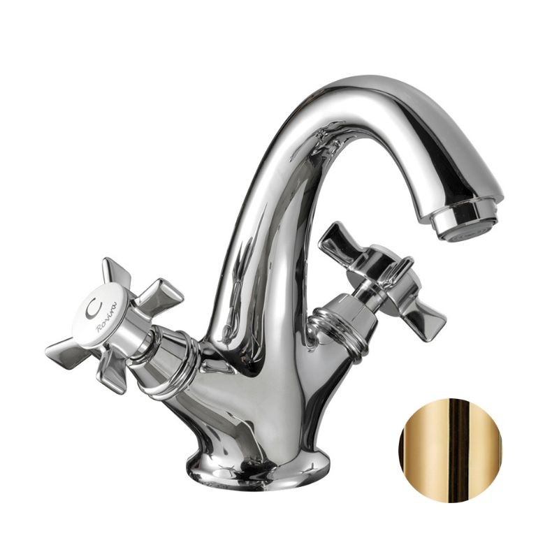 GRIFERÍA DE LAVABO CAÑO FIJO 1880 LATON PULIDO