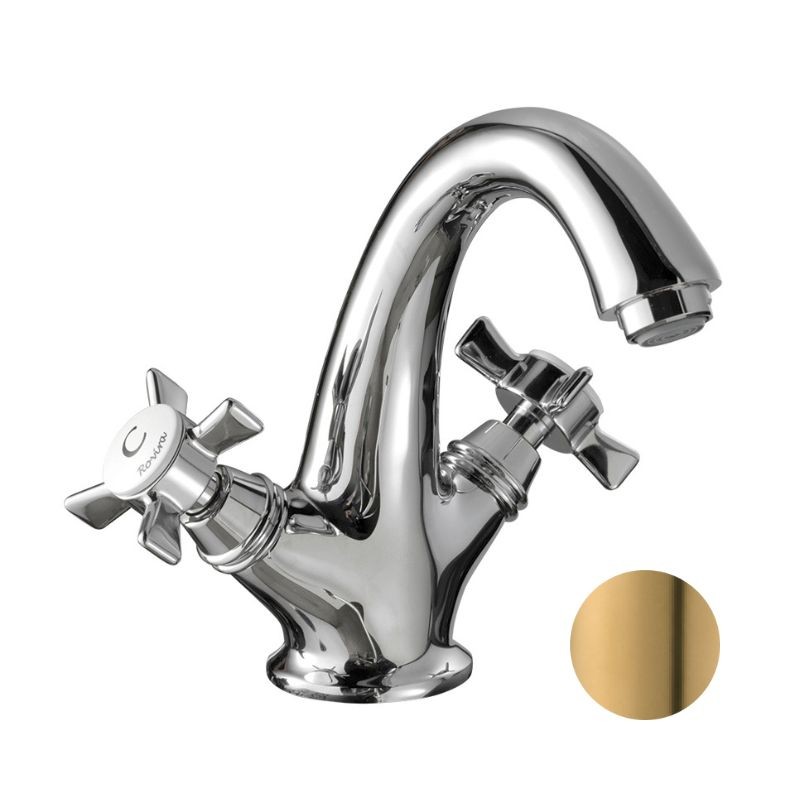 GRIFERÍA DE LAVABO CAÑO FIJO 1880 ORO MATE PVD