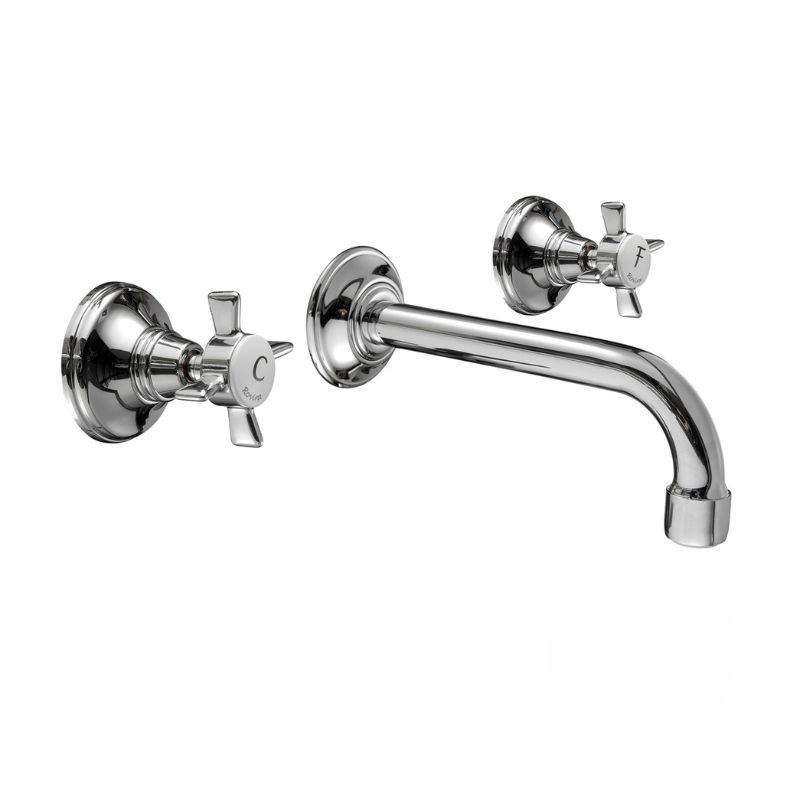 GRIFERÍA DE LAVABO EMPOTRADA CAÑO 21 CM 1880 CROMO