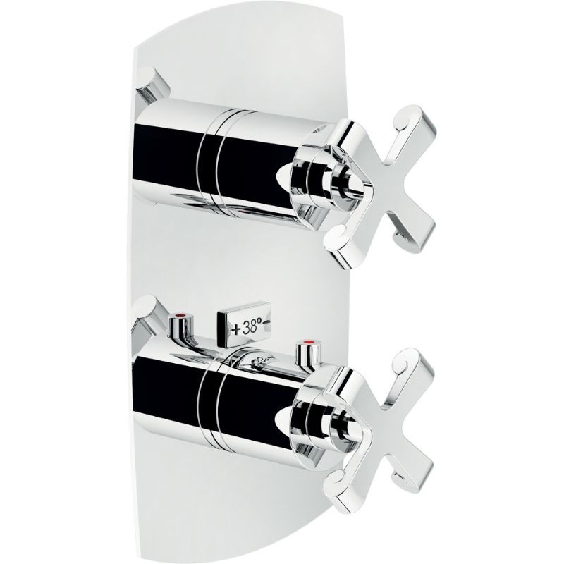 TERMOSTÁTICO EMPOTRADO 2 VÍAS CARLOS PRIMERO CROMO