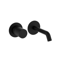 MONOMANDO DE LAVABO EMPOTRADO CAÑO 20CM INCOOL NEGRO