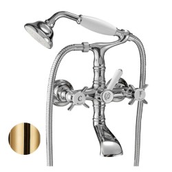 GRIFERÍA DE BAÑO CON EQUIPO BIMANDO 1880 LATON PULIDO