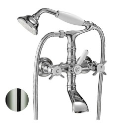 GRIFERÍA DE BAÑO CON EQUIPO BIMANDO 1880 NIQUEL BRILLO