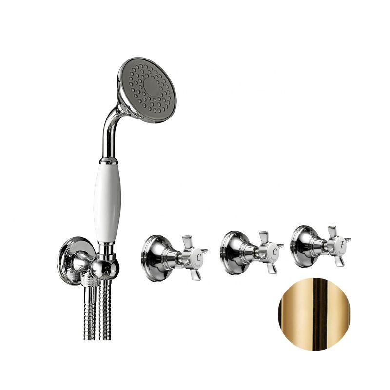 GRIFERÍA EMPOTRADA BIMANDO CON 2 VIAS 1880 LATON PULIDO