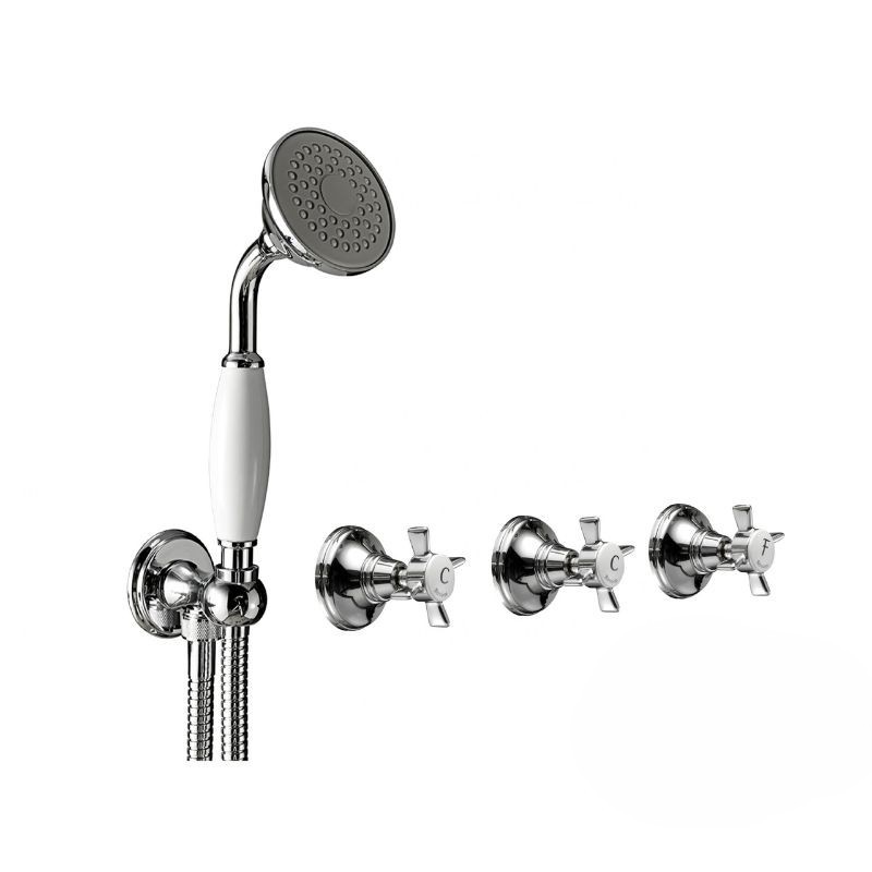 GRIFERÍA EMPOTRADA BIMANDO CON 3 VIAS 1880 CROMO