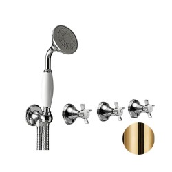 GRIFERÍA EMPOTRADA BIMANDO CON 3 VIAS 1880 LATON PULIDO