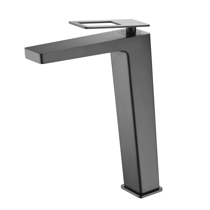 MONOMANDO DE LAVABO ALTO SUECIA NEGRO MATE