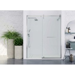MAMPARA DE DUCHA SPACE ESTRELLA 160 INOX BRILLO TRANSPARENTE