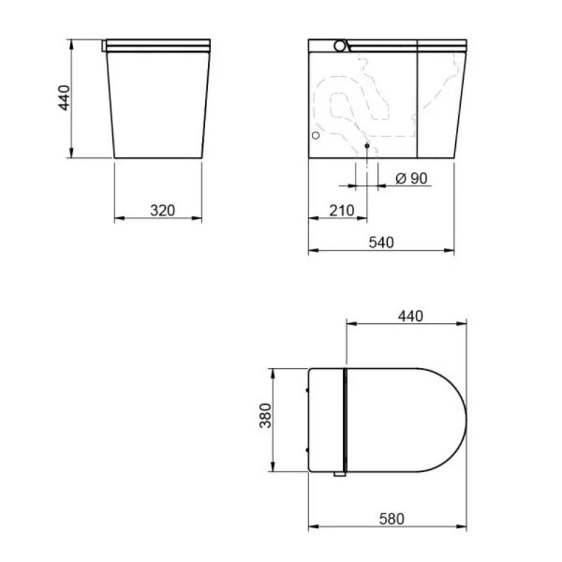 Mizu Inodoro Intelig.Rada Dislplay Negro