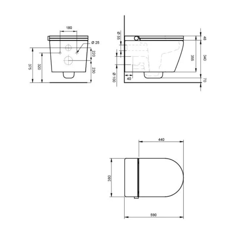 Mizu Inodoro Intelig.Rada Suspenido Bla