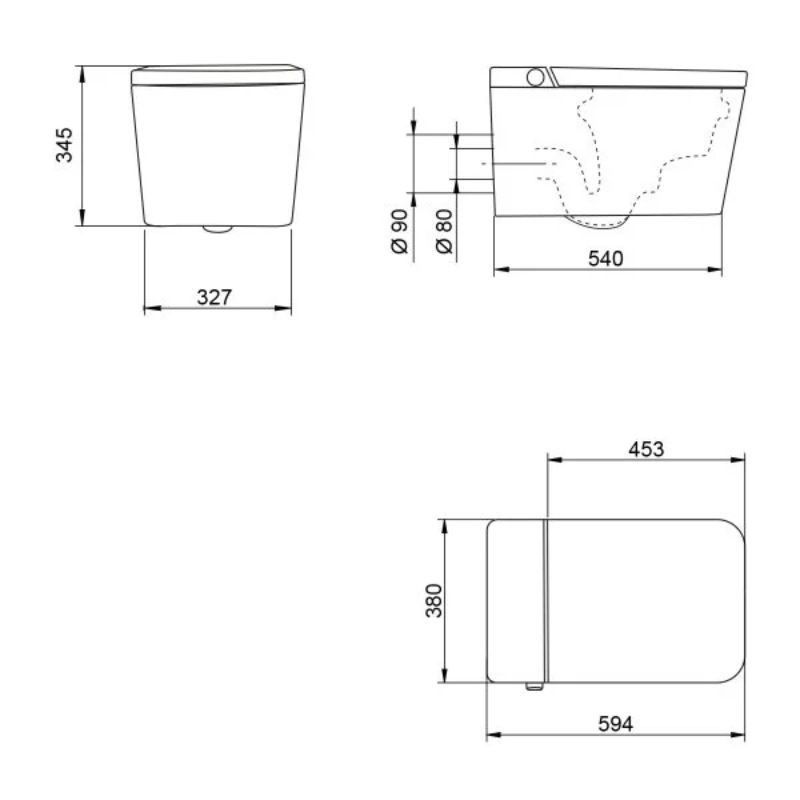 Mizu Inodoro Intelig.Isla Display Blanco