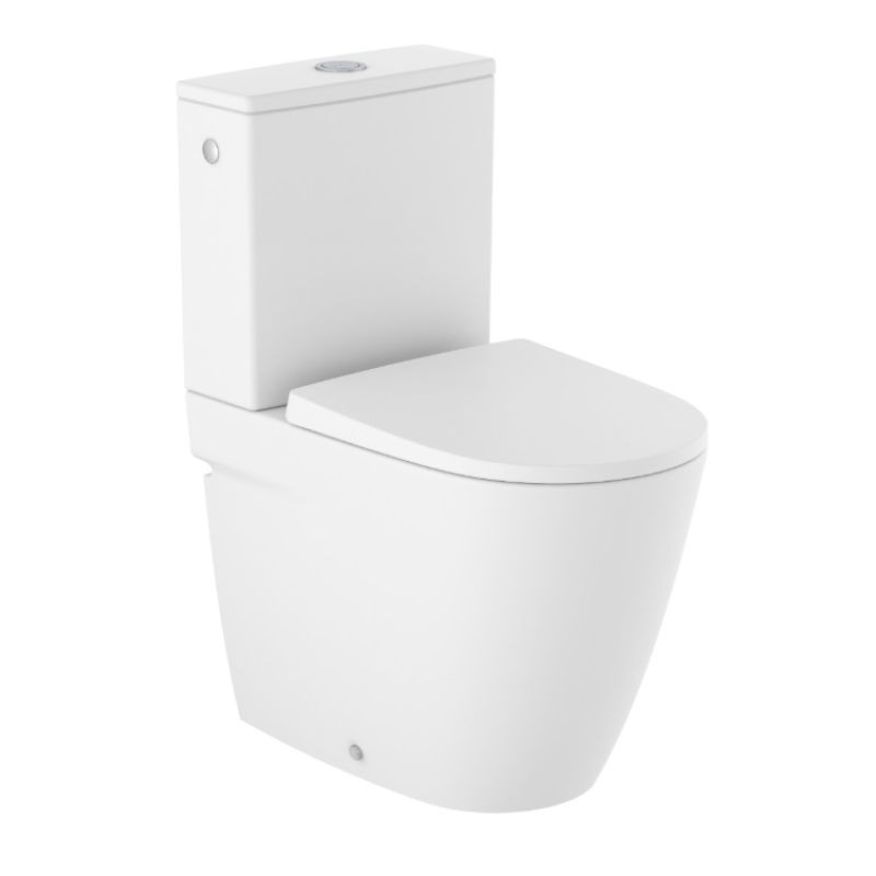 Inodoro Ona Tanque Bajo Rimless Con Tapa Blanco