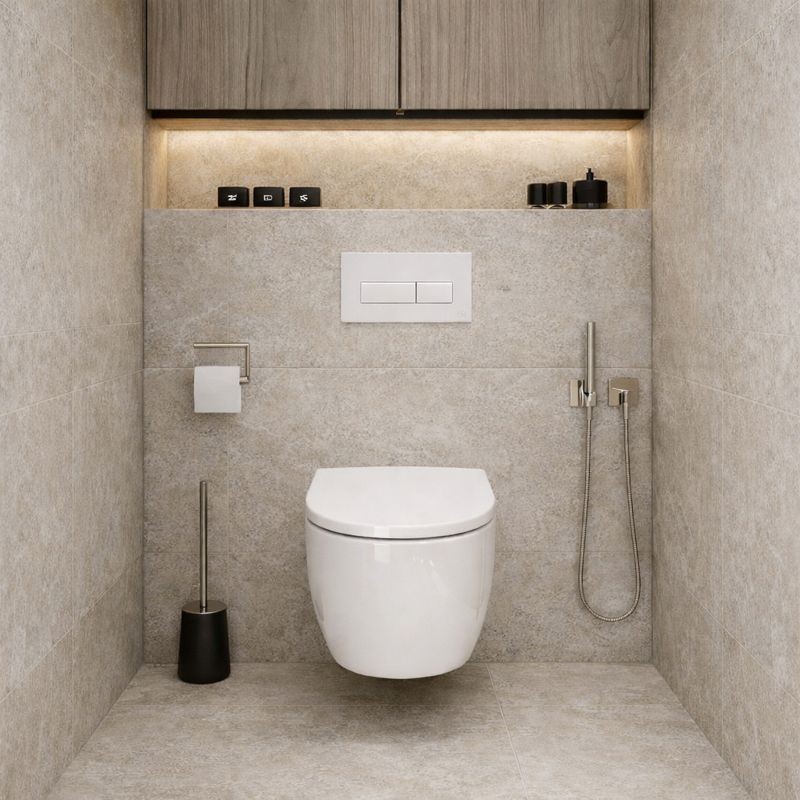 Inodoro suspendido Becrisa Magenta Blanco Brillo – Rimless y diseño moderno