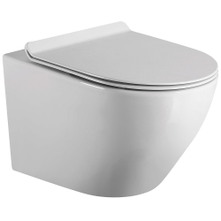 Inodoro suspendido Becrisa Magenta Blanco Brillo – Rimless y diseño moderno