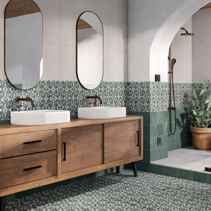 ELEGANCE BLU GREEN 20X20 ANTIDESLIZANTE