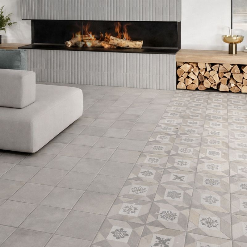 ELEGANCE DECORADO GREY 20X20 ANTIDESLIZANTE