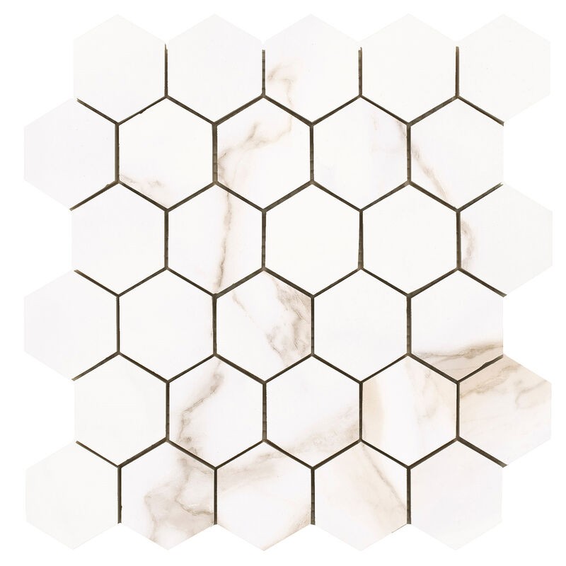 MOSAICO DIAMOND GOLD HEXAGONO BRILLO 26X27 RECTIFICADO