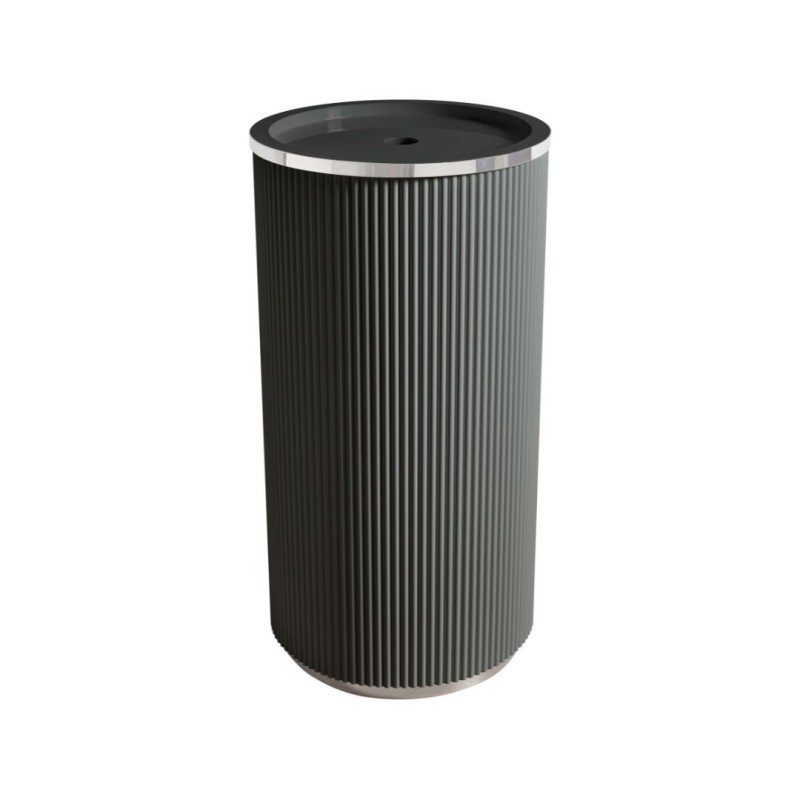 LAVABO PEDESTAL LINEAL 49X39 NEGRO SAT