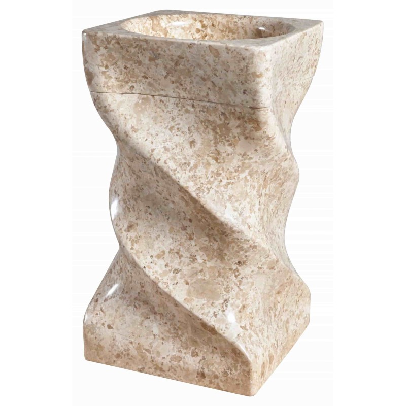 LAVABO LOOP Ø50X90 BEIGE BRILLO