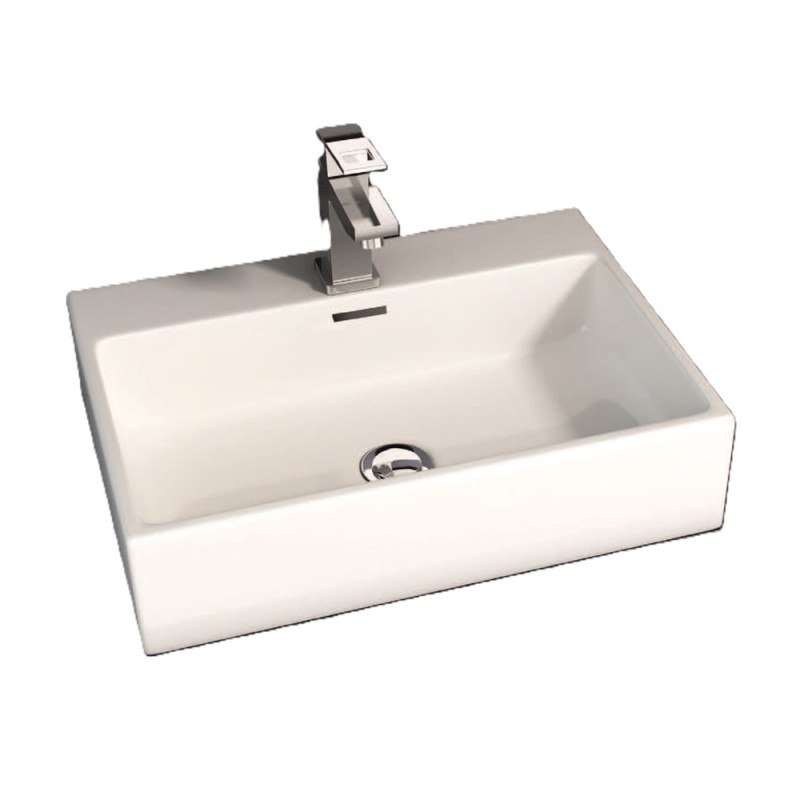 LAVABO LEO 50X35 BLANCO BRILLO
