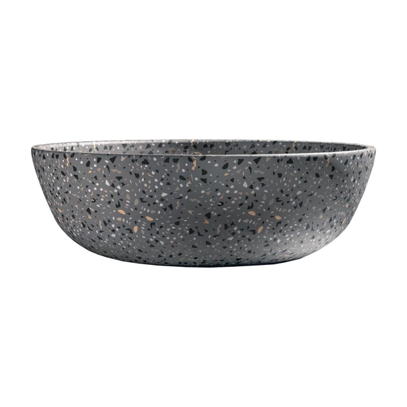 LAVABO TERRAZO Ø40X14 GRIS MT