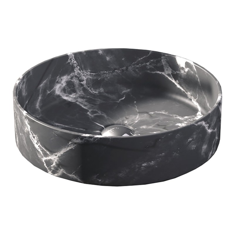 LAVABO COMO Ø35X12 NEGRO MATE