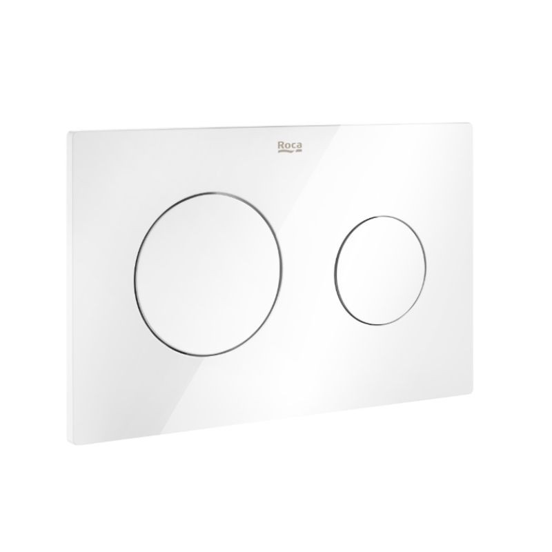 Placa Accionamiento WC Roca PL10 DUAL (ONE) Blanco – Descarga Dual