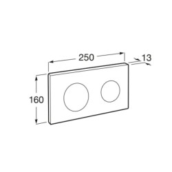 Placa Accionamiento WC Roca PL10 DUAL (ONE) Cromado – Dual Flush