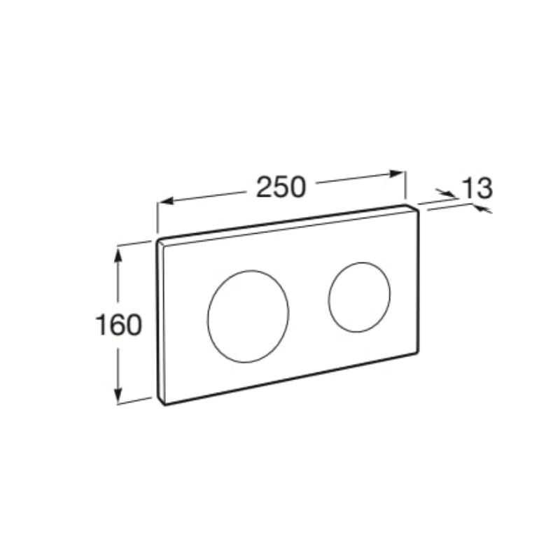 Placa Accionamiento WC Roca PL10 DUAL (ONE) Cromado – Dual Flush