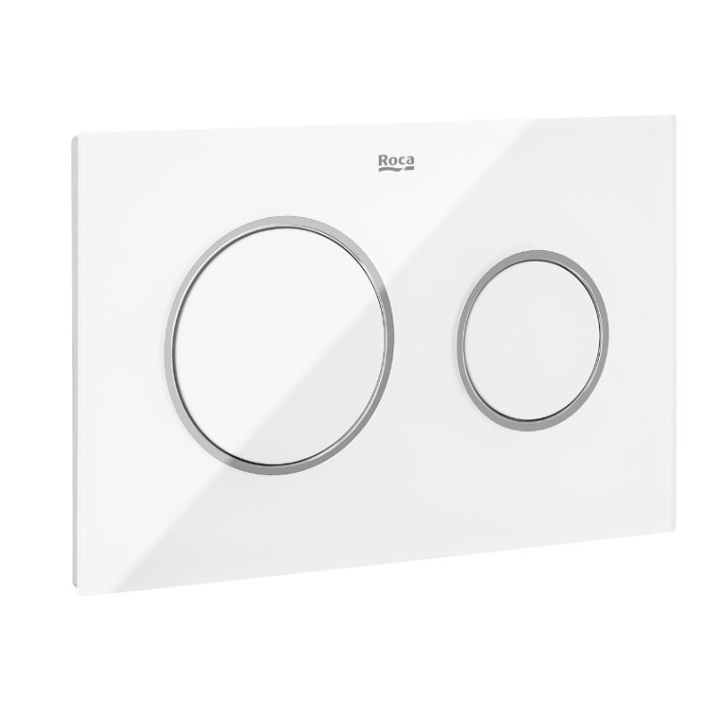 Placa de Accionamiento Roca PL10 DUAL Negro Cristal – Dual Flush