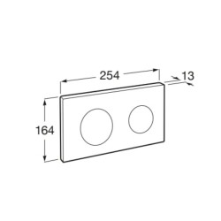 Placa de Accionamiento Roca PL10 DUAL Negro Cristal – Dual Flush